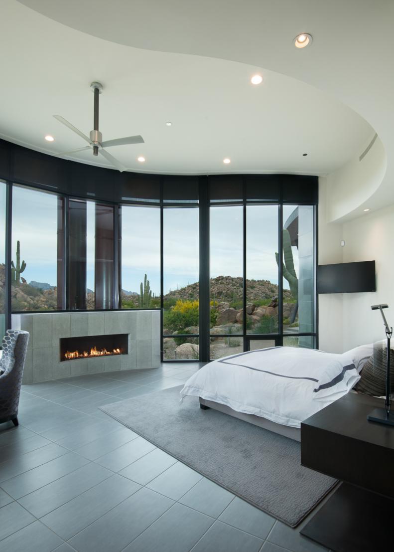 Master Bedroom With Curved Wall