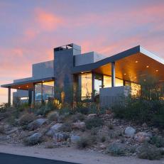 Desert Modern Exterior With Sloped Roof