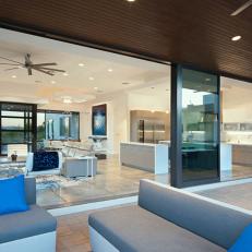 Neutral Modern Living Room and Porch