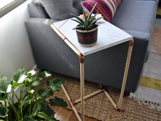 Faux Copper Geometric Air Planter