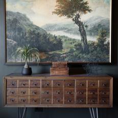 Antique Card Catalog and Painting