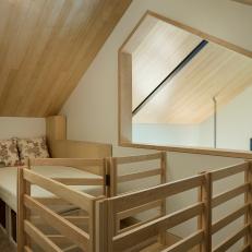 Sleeping Loft With Wood Railings