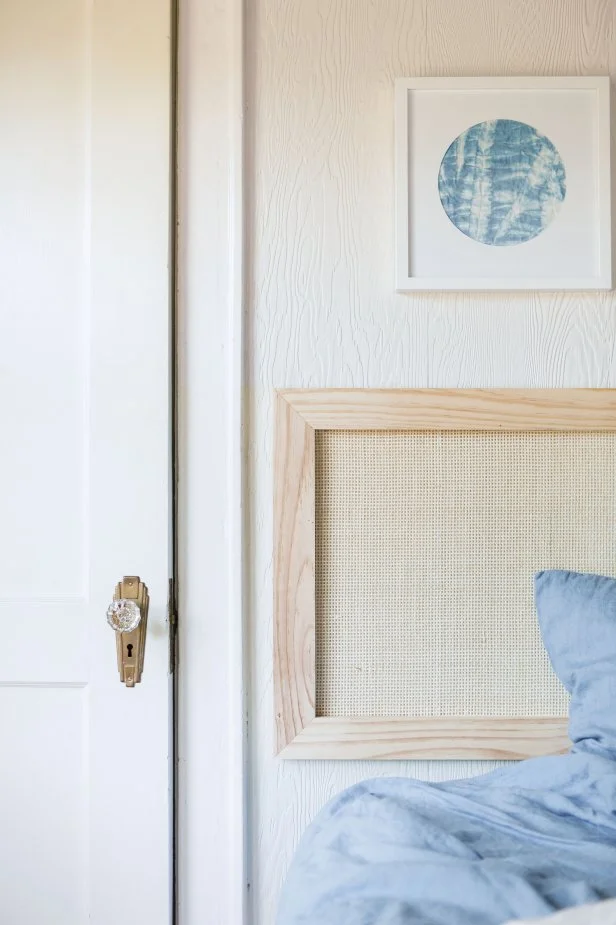 DIY Framed Cane Headboard