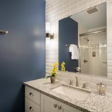 Texture and Color in Guest Bathroom