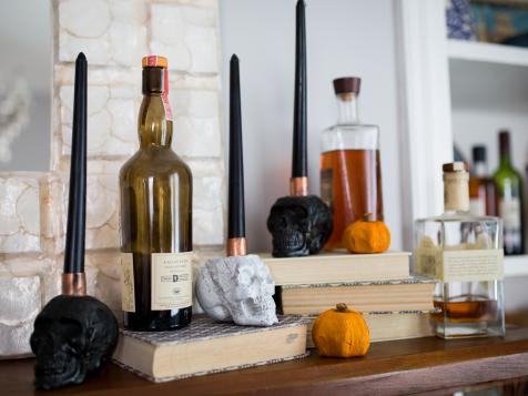 Celebrate Halloween in Style With DIY Skull Candle Holders