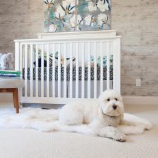 Rustic Contemporary Nursery With Dog