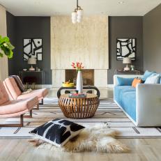 Vignettes Add Symmetry to Eclectic-Midcentury Modern Design