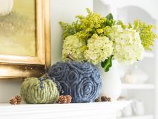 Spruce up some plastic pumpkins with the visual warmth and texture of chunky wool yarn.  This simple project is sure to take your fall dÃ©cor up a notch!