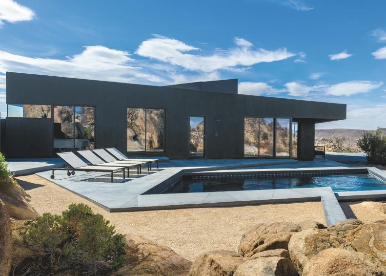 According to the Phaidon book Black: Architecture in Monochrome, the owners of this home in the California High Desert wanted a home that resembled a shadow. 