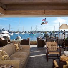 Porch Living Room With Harbor Views