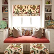 Window Seat Reading Nook With Stools