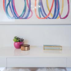 Colorful Art and White Table
