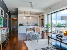 Contemporary Condo Kitchen and Dining Area