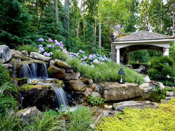 Backyard Waterfalls And Landscaping, Pool Waterfall Landscape Ideas
