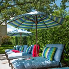 Poolside Lounge With Pretty Accent Pillows