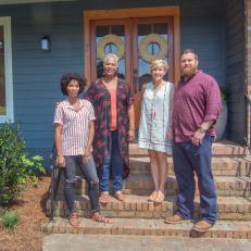 Home Town Hosts Ben and Erin Napier with Homeowners 