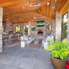 Gazebo Boasts Outdoor Kitchen, Sitting Area