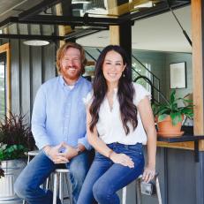Chip and Joanna Gaines on Remodeled Back Porch