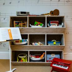 Playroom With Music Note Wallpaper