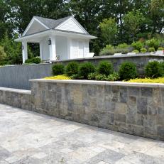 Stonework Brings Texture and Interest to Home's Outdoor Space