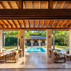 Seamless Transition to Lounge and Pool Area