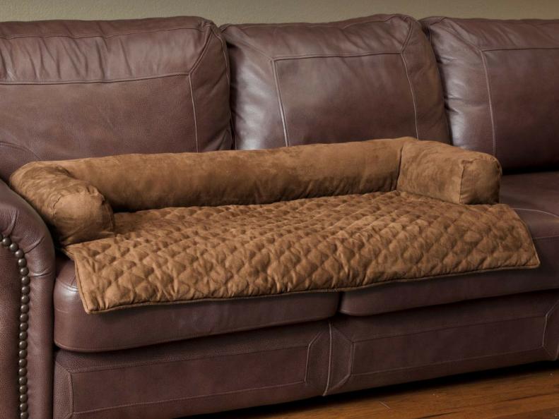 Padded Dog Mat on Leather Couch