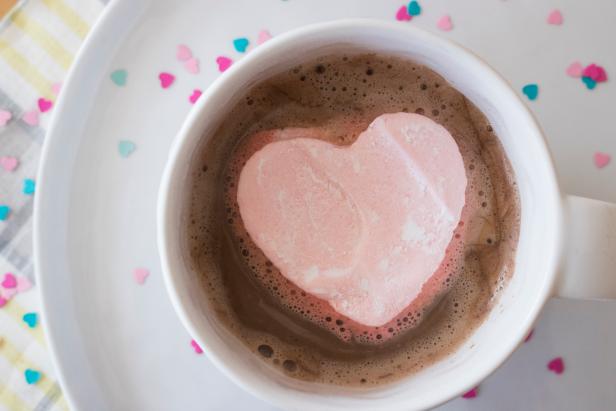 Make your own fresh, heart-shaped marshmallows.