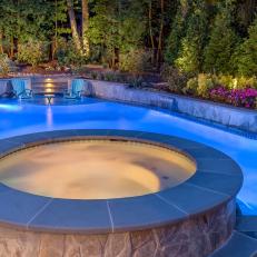Under Water Lighting Creates Ambiance and Safety Feature in Pool and Spa