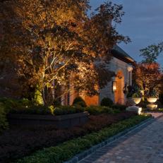 Copper Plated Planters with Japanese Maple Trees Add Height and Interest to Landscape Design