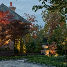 Colorful Foliage Pops Against Neutral Stone Backdrop