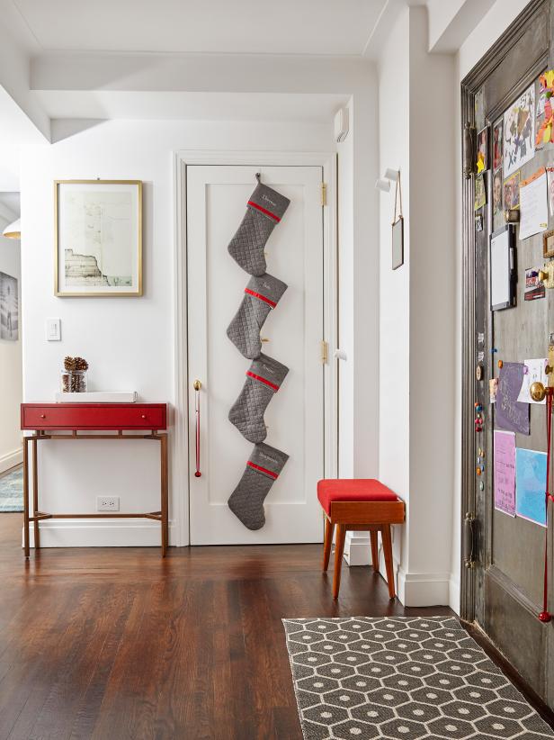 Gray Stockings on Door