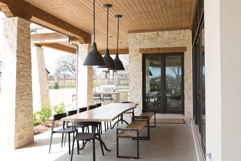 Rustic Porch Dining Area