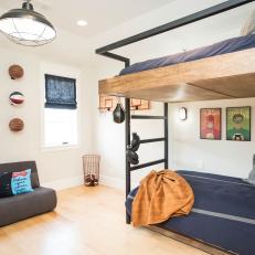 Contemporary Kid's Room With Basketballs