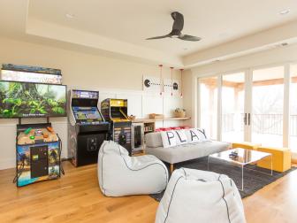 Game Room With Arcade Games