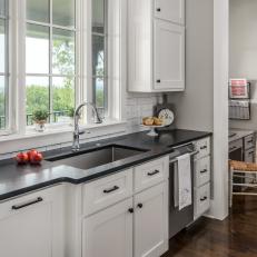 Kitchen Sink With Black Countertop