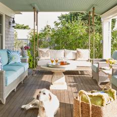 Cottage Porch With Dog