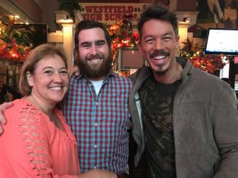 Absolutely…they had a really nice time shooting this episode. David Bromstad and our winners pose for camera