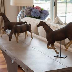 Sofa Table With Horse Sculptures