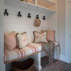 Country Mudroom With Horse Hooks