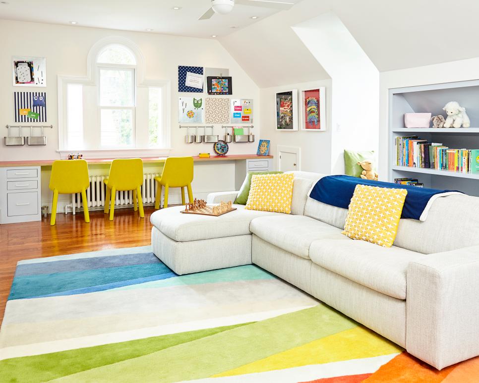 rainbow playroom rug