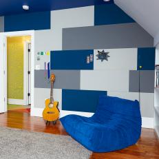 Blue and Gray Contemporary Kid's Room