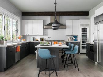 Gray and White Chef Kitchen