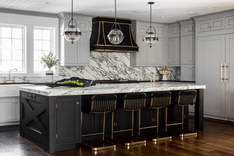 Incorporate Some Trending Gold and Lucite Fixtures