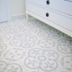 Gray and White Patterned Floor