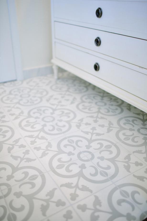 Gray and White Floor