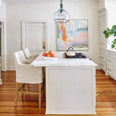 White Small Kitchen With Grapefruits