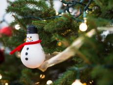 From burned-out light bulbs to empty paper towel rolls, learn how to transform your unwanted stuff into unique Christmas tree ornaments.