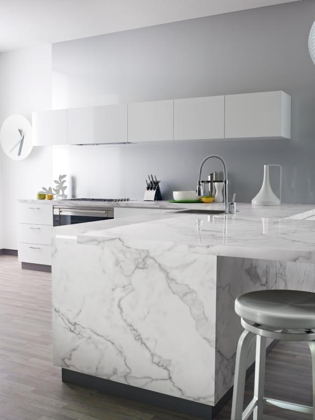 Budget Kitchen Countertops, Laminate Countertops That Look Like Carrara Marble