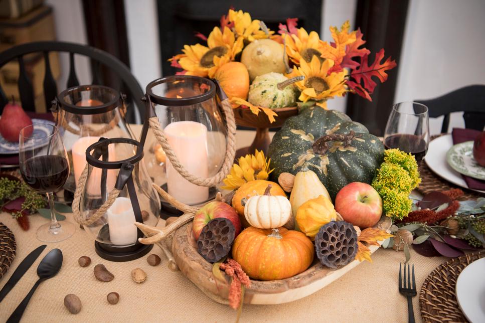 Easy DIY Centerpieces for Thanksgiving or Fall Parties | HGTV