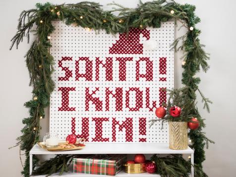 How to Make an Oversized Christmas Cross-Stitch Sign